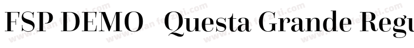 FSP DEMO   Questa Grande Regular字体转换